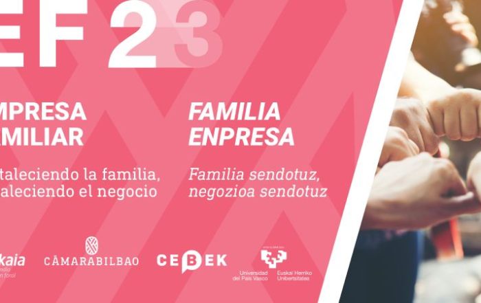 Presentado el ciclo de Empresa Familiar que organizan Cámarabilbao, CEBEK y la Cátedra de la Empresa Familiar de la UPV/EHU